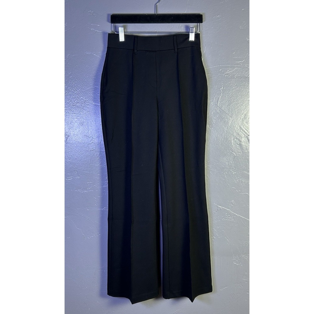 Quince Pants Women's Small Black Ultra Stretch Ponte Flare New Without Tags